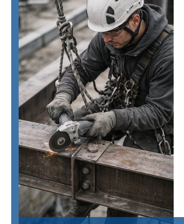 Резка металла на высоте в Заинске для зданий и конструкций