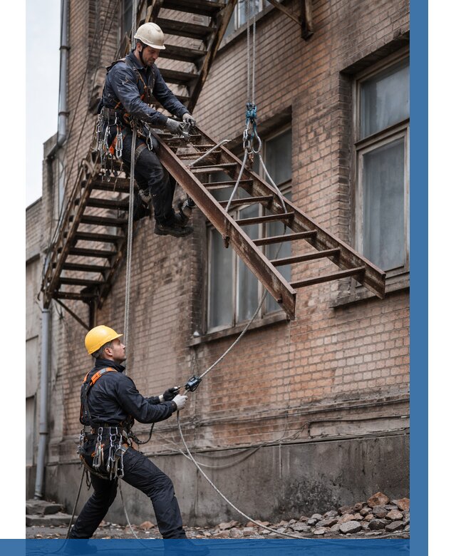 Демонтаж пожарной лестницы в Заинске от 12203 р. | ВЫСОТНИК-Знс