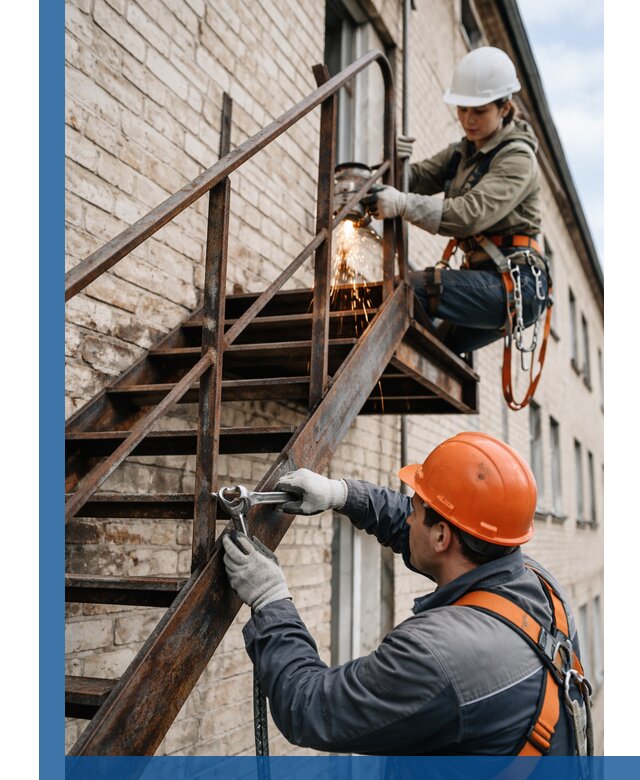 Ремонт и восстановление пожарных лестниц с выездом в Заинске