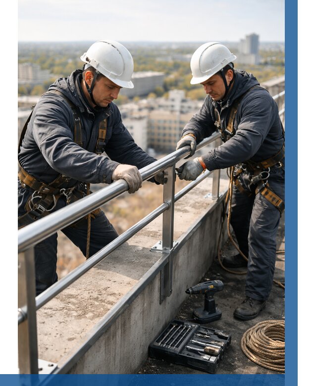 Монтаж перил на высоте в Заинске от 2542 р. | ВЫСОТНИК-Знс