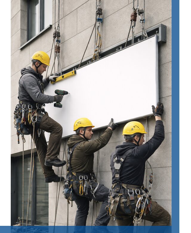 Монтаж рекламной вывески в Заинске от 8135 р. | ВЫСОТНИК-Знс