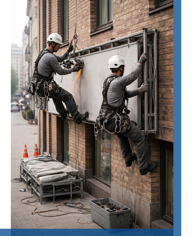 Демонтаж рекламной вывески в Заинске от 6610 р. | ВЫСОТНИК-Знс