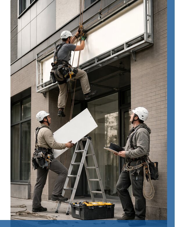 Монтаж светового короба в Заинске от 6610 р. | ВЫСОТНИК-Знс