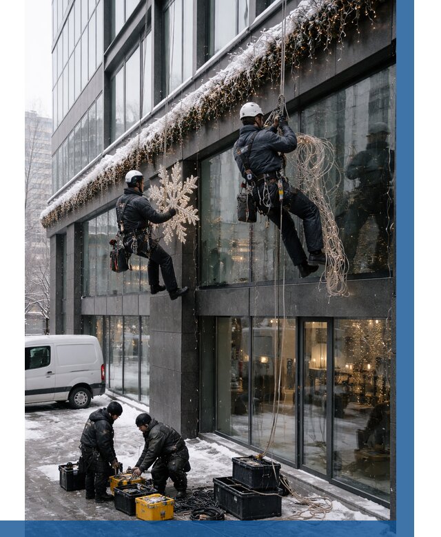 Демонтаж новогоднего оформления в Заинске от 5593 р. | ВЫСОТНИК-Знс