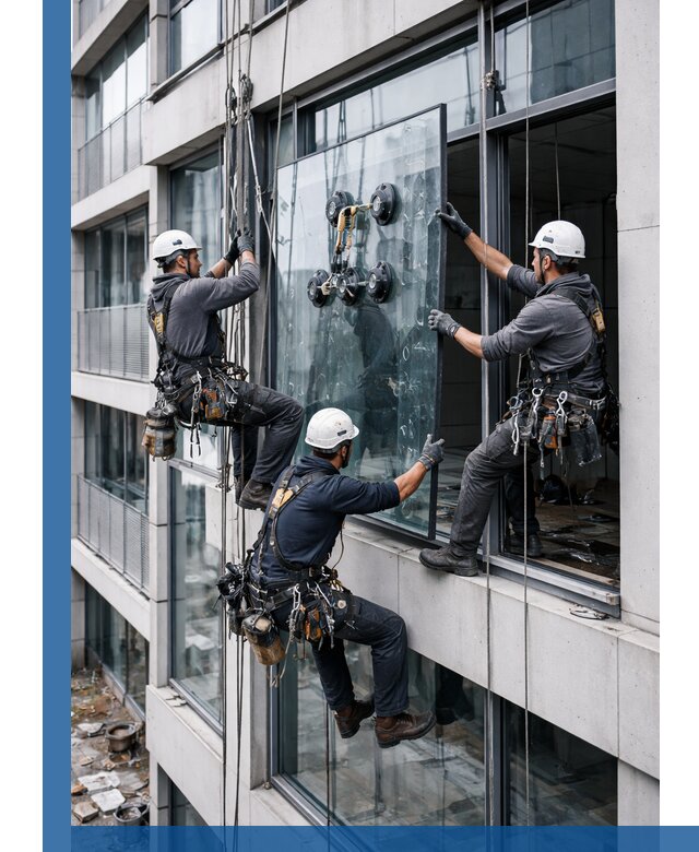 Фасадное остекление и монтаж витражей зданий в Заинске под ключ