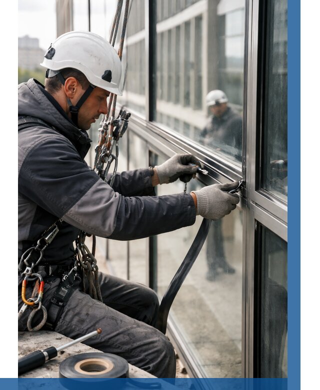 Ремонт витражных конструкций в Заинске от 3559 р. | ВЫСОТНИК-Знс