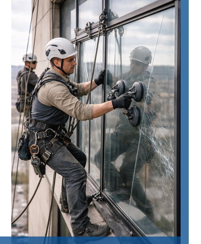 Замена стекла в витраже в Заинске под ключ от 8644 р. | ВЫСОТНИК-Знс