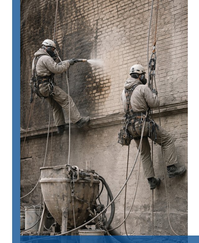 Пескоструйная очистка фасадов в Заинске профессионально