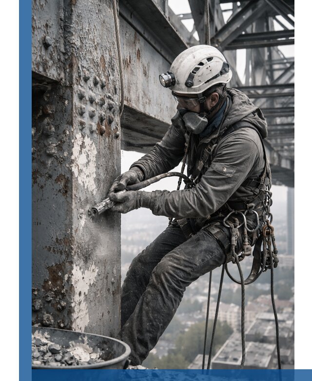 Удаление старой краски с металлических конструкций в Заинске