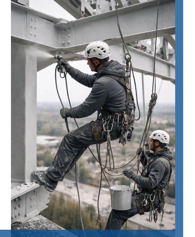 Покраска металлоконструкций на высоте в Заинске 356 р |ВЫСОТНИК-Знс