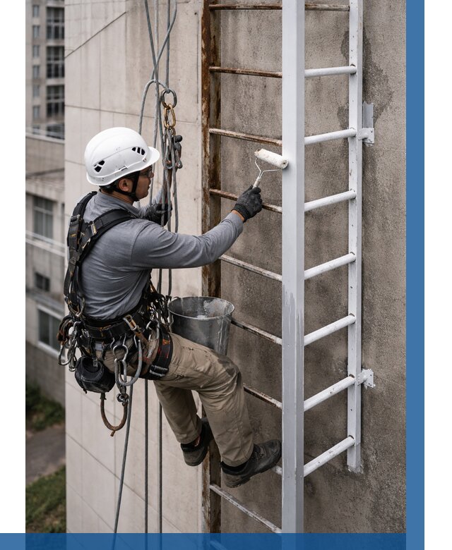 Покраска пожарных лестниц в Заинске от 4576 р. | ВЫСОТНИК-Знс