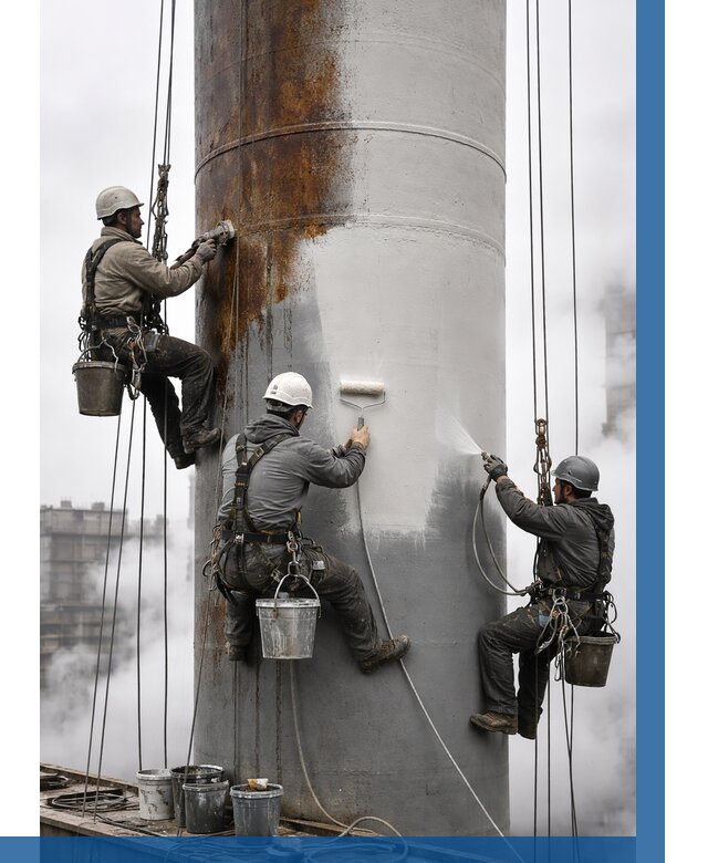 Покраска дымовых труб в Заинске от 8644 р. | ВЫСОТНИК-Знс