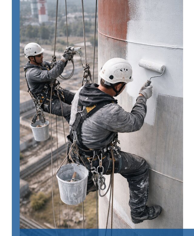 Покраска дымовых труб в Заинске: антикоррозийная защита и восстановление