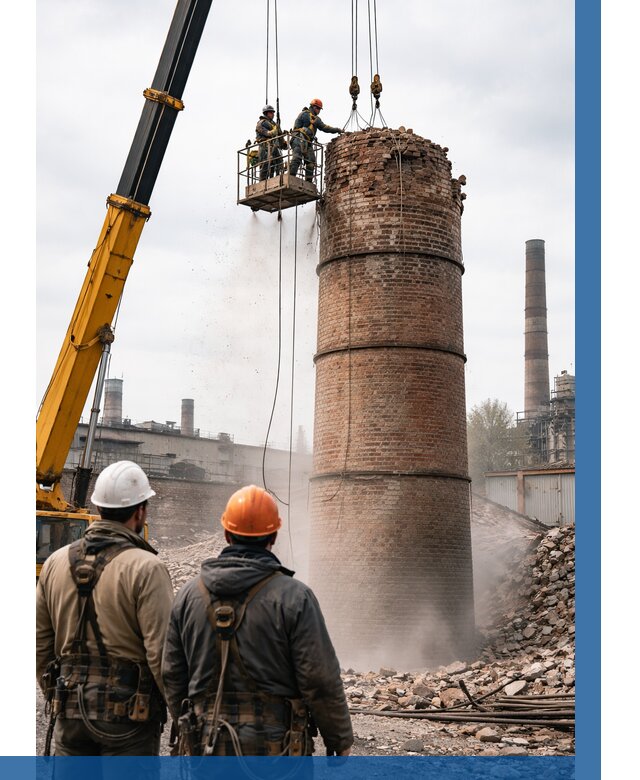 Демонтаж дымовой трубы в Заинске от 91521 р. | ВЫСОТНИК-Знс, смета