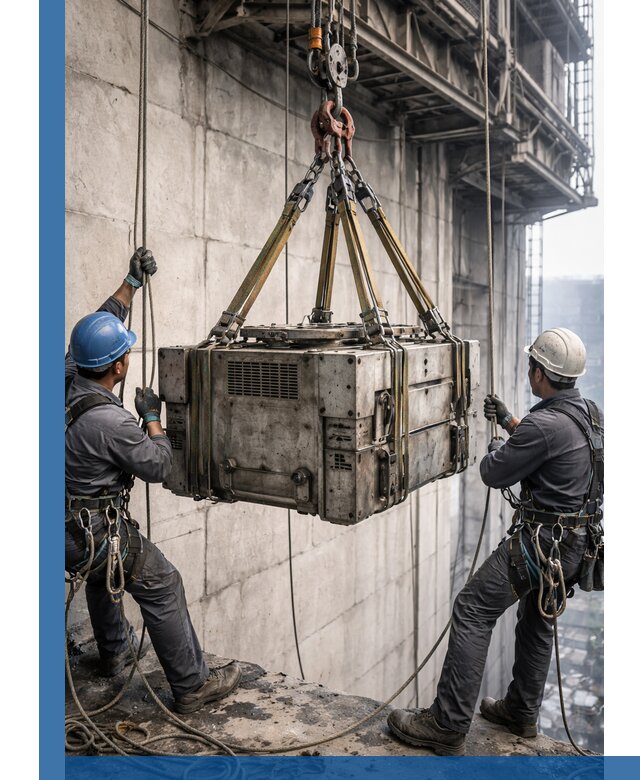 Такелажные работы на высоте, подъем и монтаж грузов в Заинске