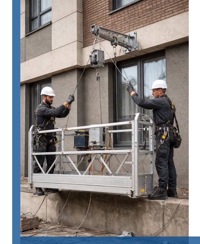 Монтаж и подъем фасадной люльки в Заинске с гарантией безопасности