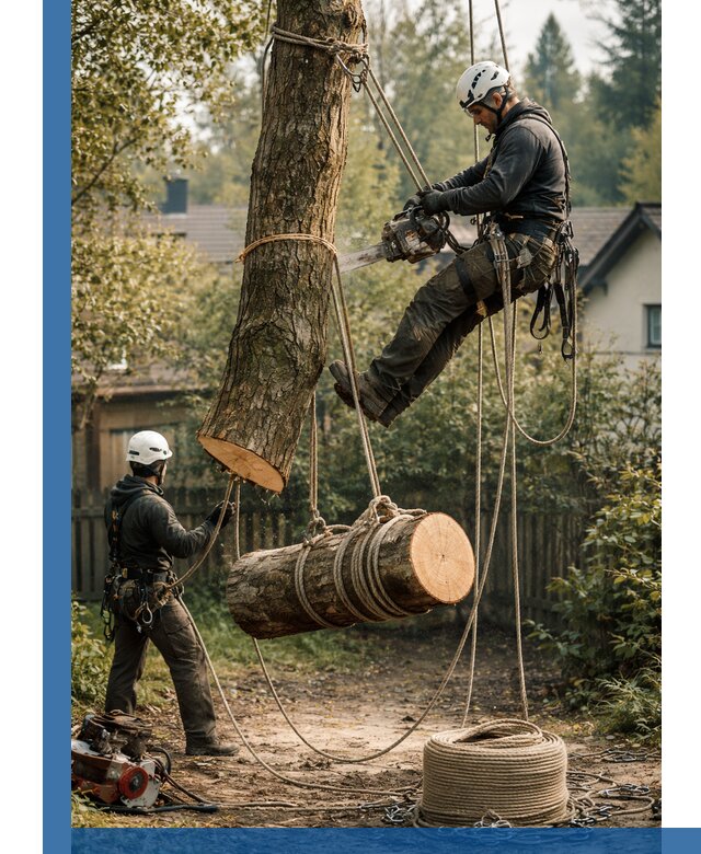Валка деревьев частями в Заинске, безопасно и аккуратно