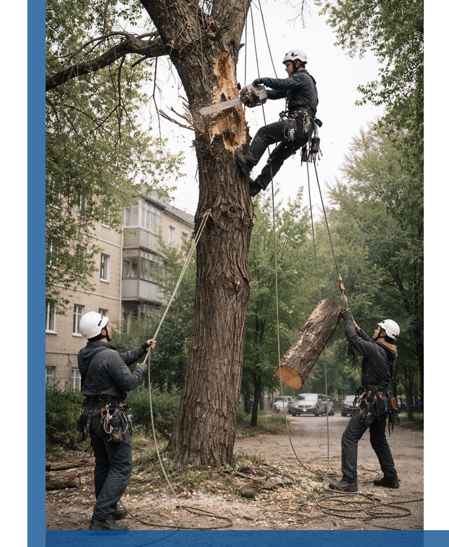 Срочное удаление аварийных деревьев в Заинске с гарантией безопасности