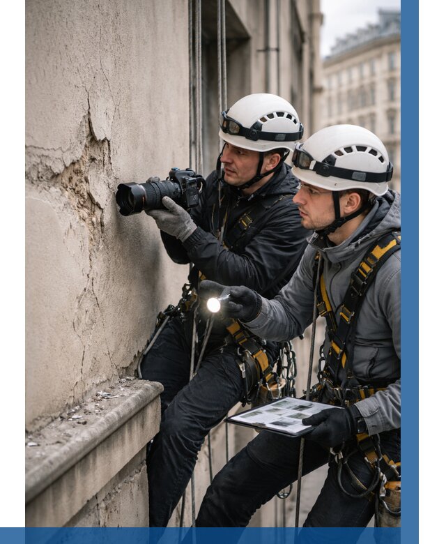 Фотофиксация дефектов фасада в Заинске от 4576 р. | ВЫСОТНИК-Знс