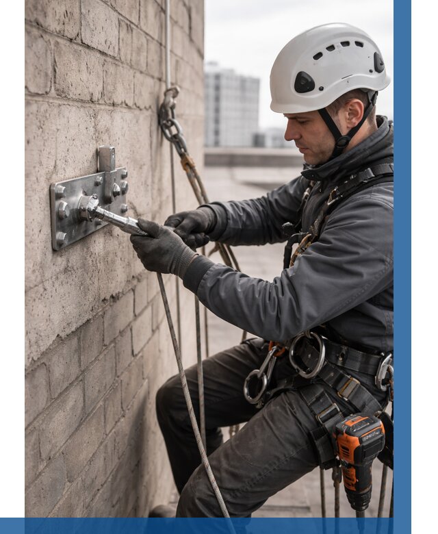 Установка анкерных точек в Заинске от 3559 р. | ВЫСОТНИК-Знс