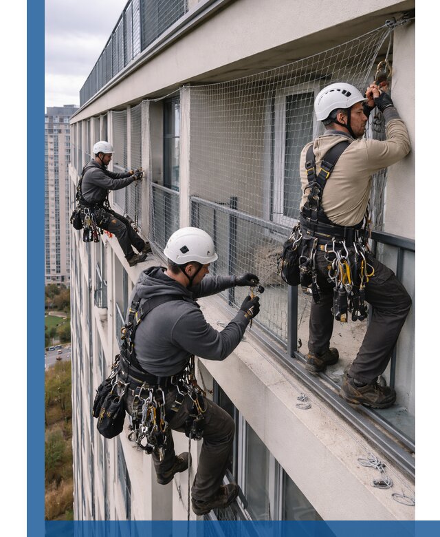 Профессиональный монтаж защитной сетки от птиц в Заинске